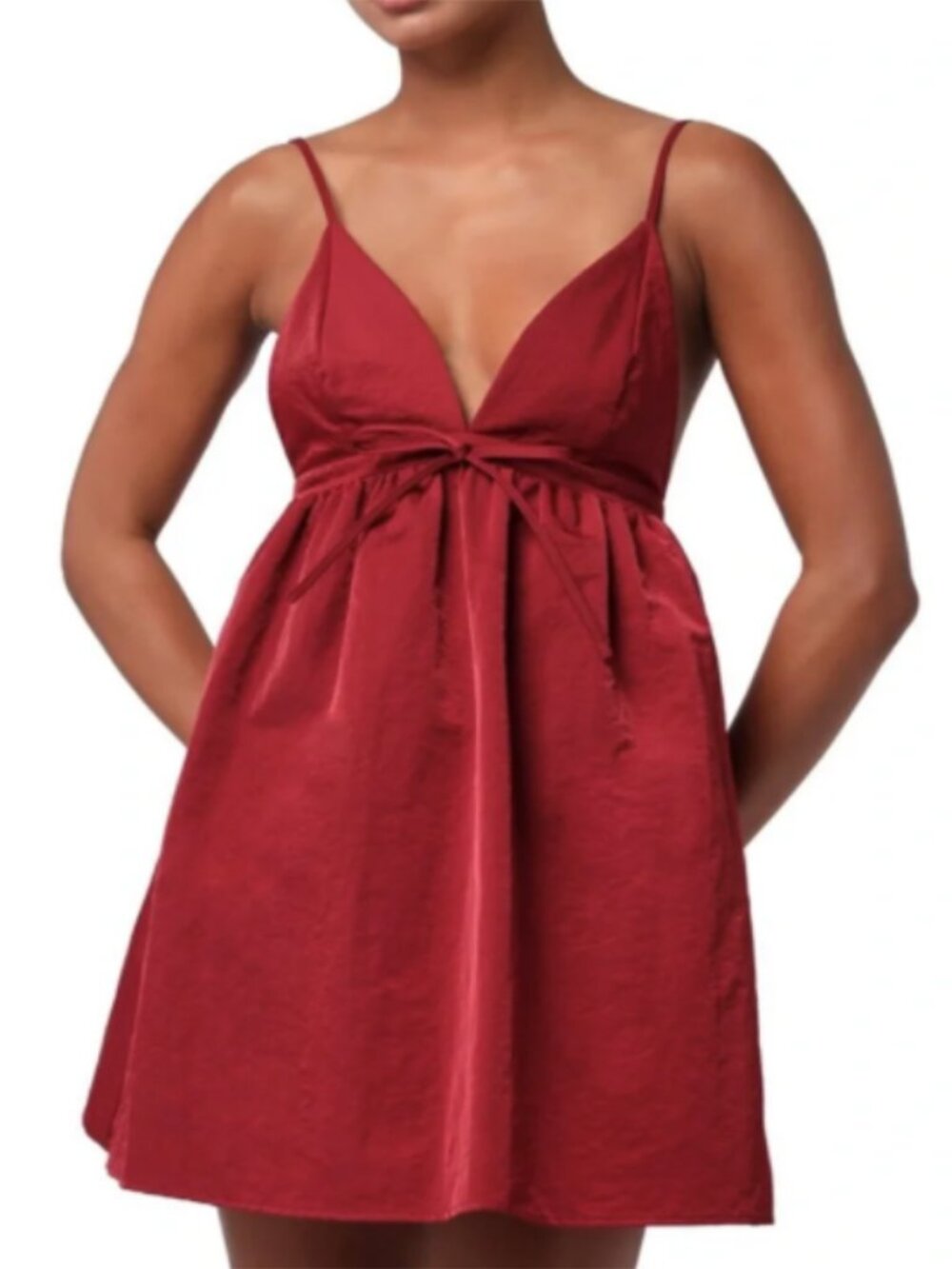 Lulus Brit Tie Back Mini Dress Women's XS Sleek A-Line Cocktail Prom Formal